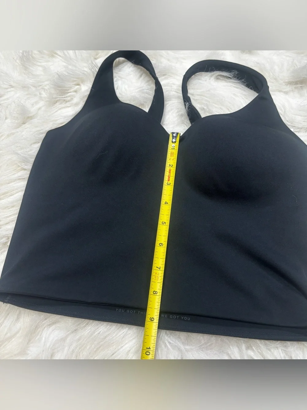Nike Black Cropped Molded Cup Racerback Tank Top size Women’s Medium